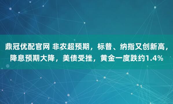 鼎冠优配官网 非农超预期，标普、纳指又创新高，降息预期大降，美债受挫，黄金一度跌约1.4%