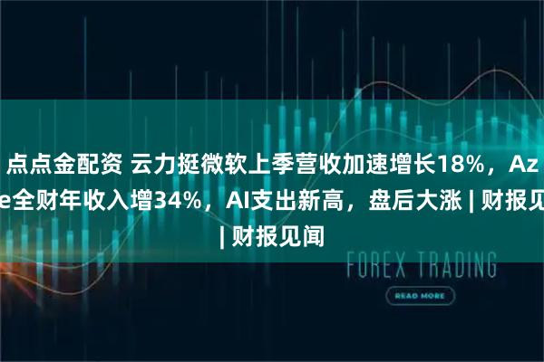 点点金配资 云力挺微软上季营收加速增长18%，Azure全财年收入增34%，AI支出新高，盘后大涨 | 财报见闻